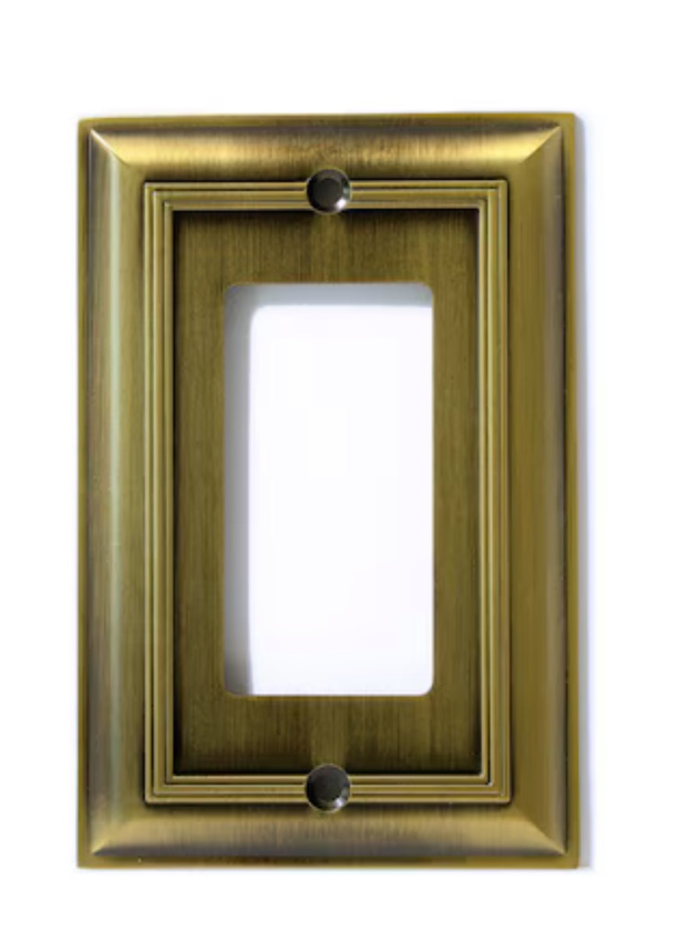allen + roth Cosgrove 1 -Gang Antique brass Zinc Indoor Decorator Wall Plate